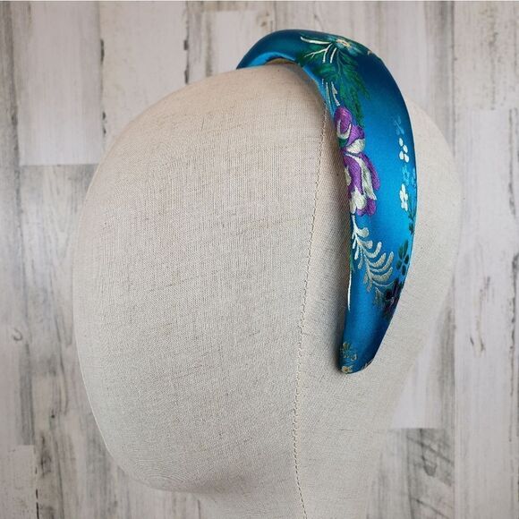 Embroidered Satin Padded Headband - Picture 1 of 3